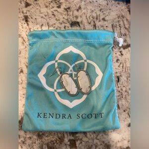 Kendra Scott Lee Drop Earrings in White Marble